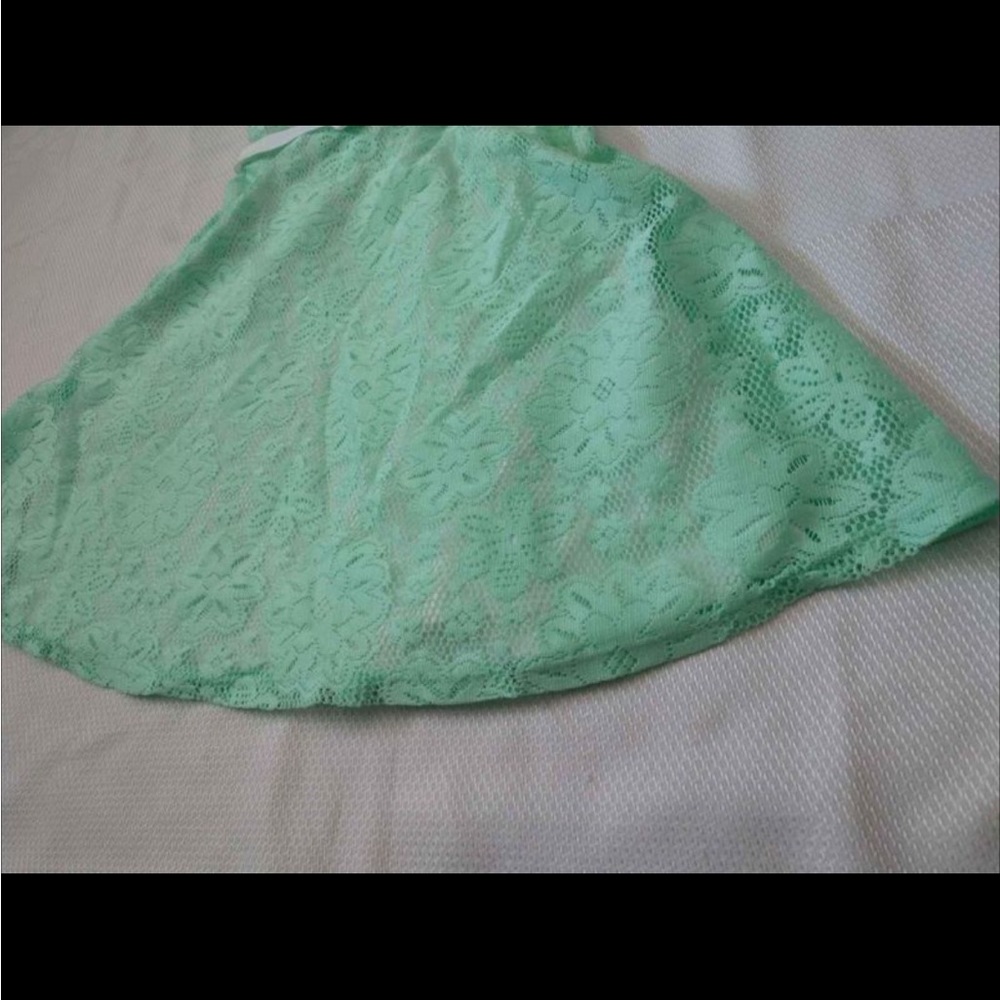 Girls size 8 George mint green crochet lace dress perfect spring easter dress - Picture 2 of 6
